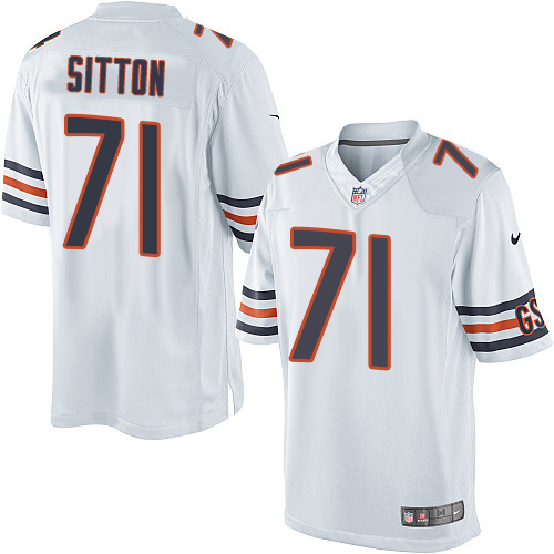 Youth Elite Josh Sitton Nike Jersey White Road - #71 NFL Chicago Bears